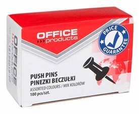 Pinezki tablicowe beczułki mix OFFICE op. 100 szt.