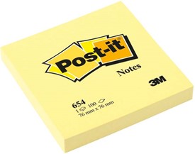Notes samoprzylepny POST-IT 654 76X76 100k żółty