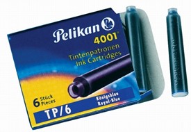 Naboje krótkie PELIKAN TP/6 4001 niebieskie