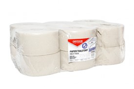 Papier toaletowy OFFICE JUMBO 1W szary 12 sztuk